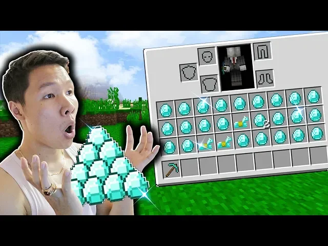 slenderman và hành trình tìm thấy kho báu kim cương trong minecraft